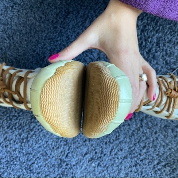 SPERRY Women’s Duck Boot Size 7.5 Cream Gold Sparkle Bean Boot Preppy - Picture 11 of 14